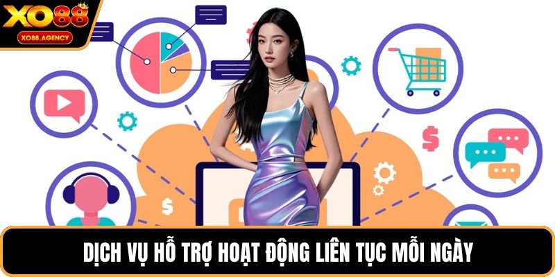 Dịch vụ hỗ trợ hoạt động liên tục mỗi ngày
